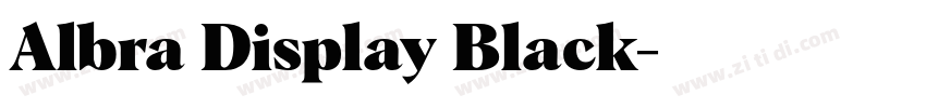 Albra Display Black字体转换